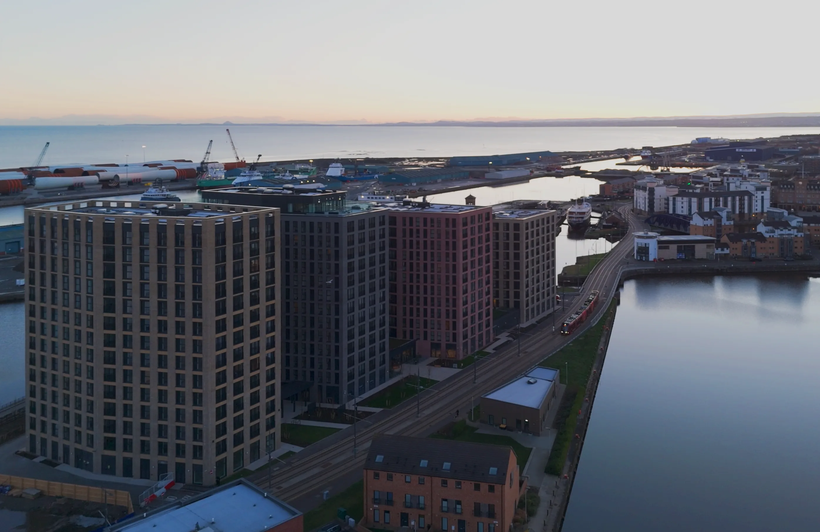 Aerial drone photo of property